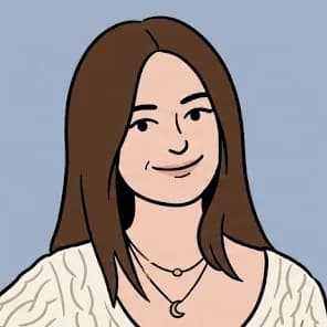 Illustrated portrait of Charlotte B., Co-Founder · Designer · Student