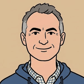 Illustrated portrait of Tim B., Co-Founder · Advisor · Dad